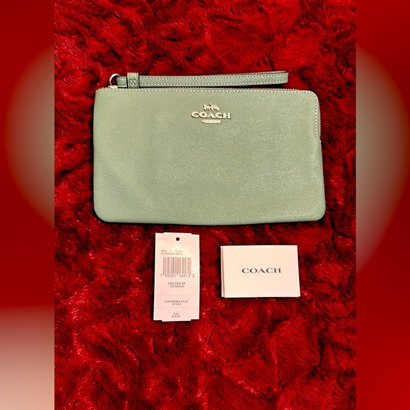 Coach Mint Green Wristlet - Picture 3 of 7